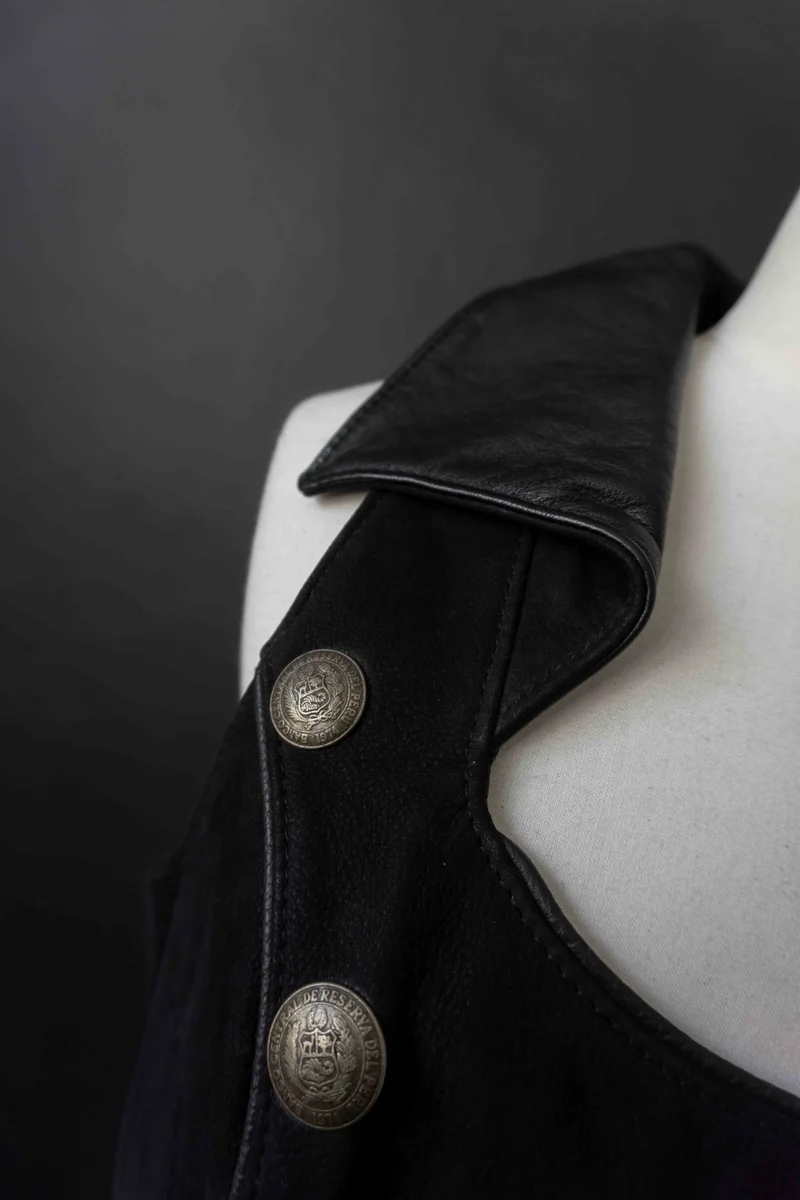 Vintage Pyrate Style Hamburg Ledertop S–M