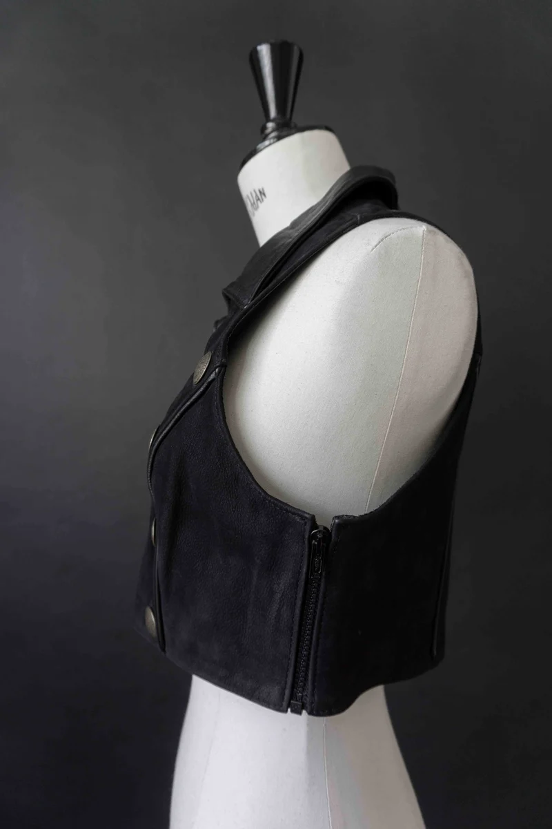 Vintage Pyrate Style Hamburg Ledertop S–M