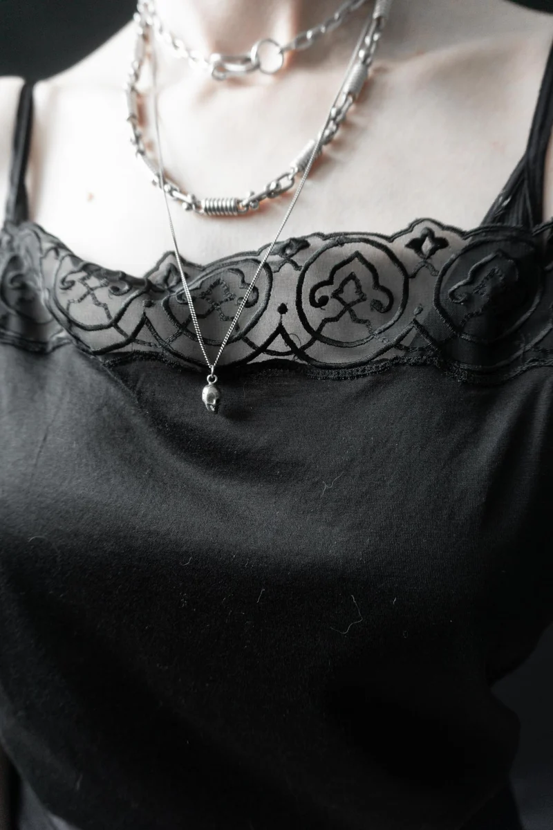 Vintage Trägertop Spitze, M–XL