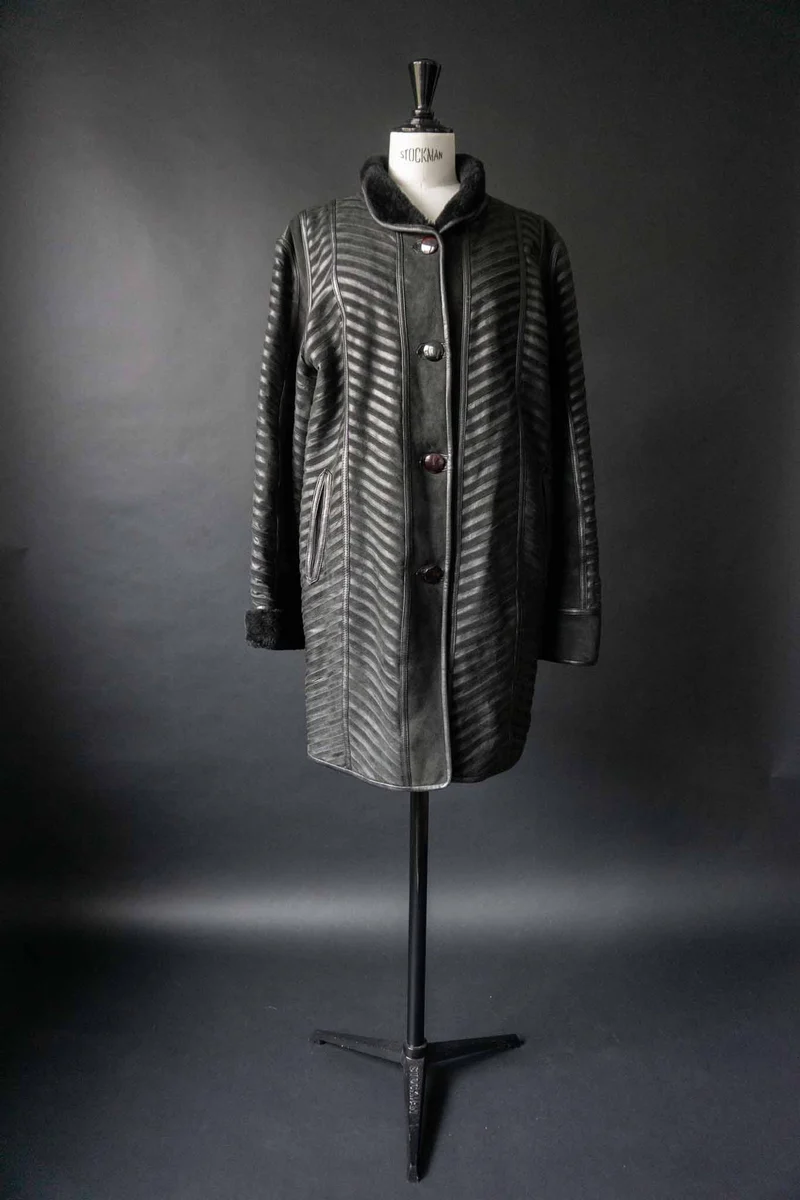 Vintage Lammfell Wendemantel, S–M