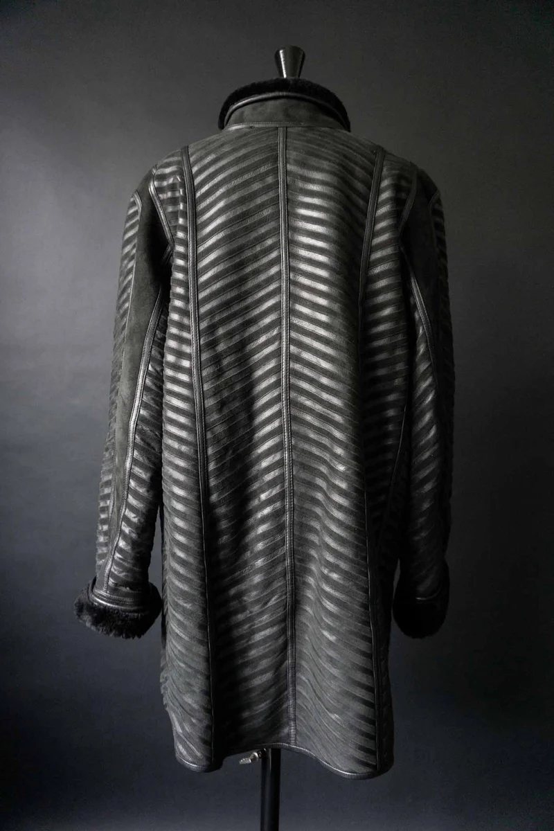 Vintage Lammfell Wendemantel, S–M