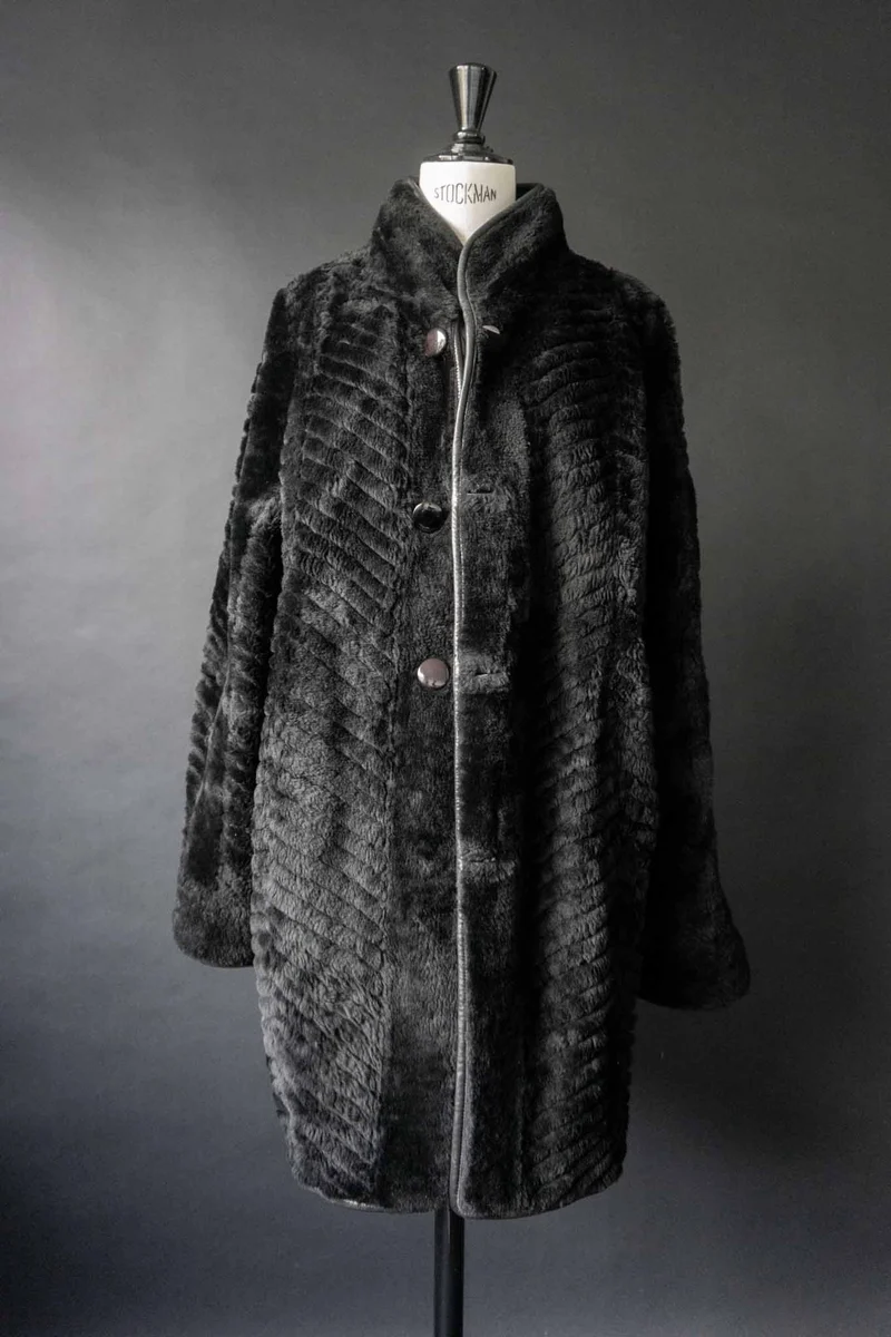 Vintage Lammfell Wendemantel, S–M