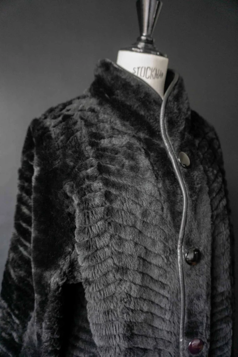 Vintage Lammfell Wendemantel, S–M