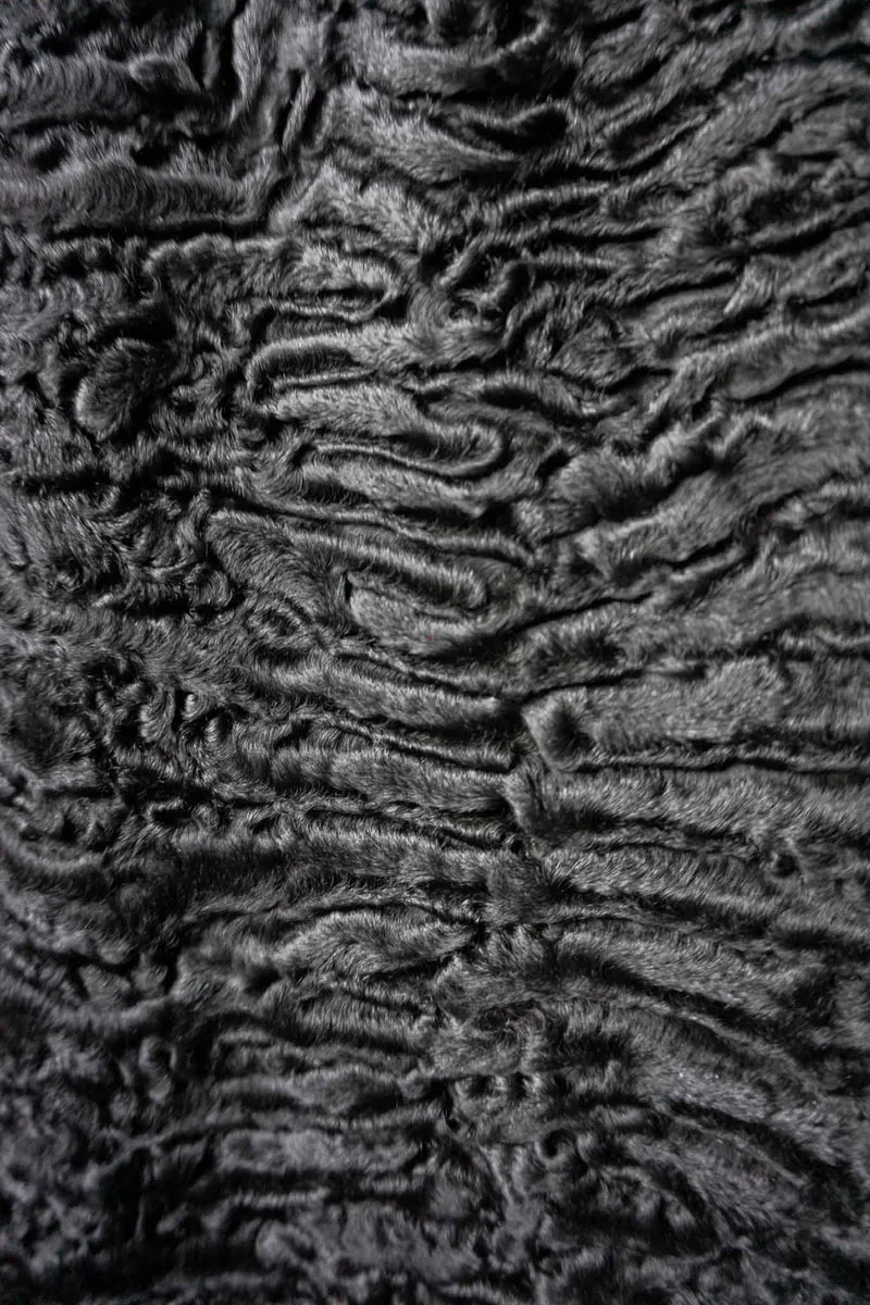 Vintage Lammfell Shearling Mantel, S–M