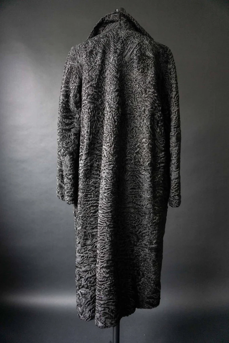 Vintage Lammfell Shearling Mantel, S–M
