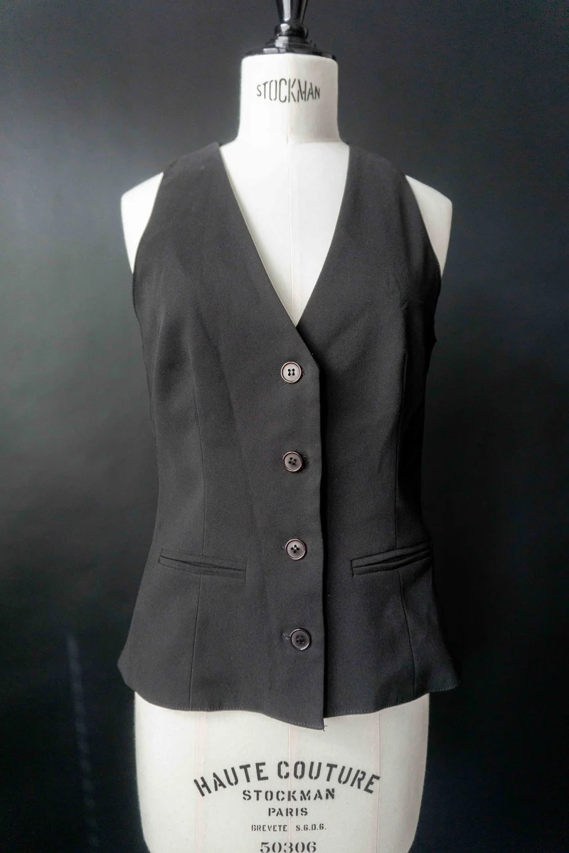 Vintage Weste Schwarz, 90s, S-M
