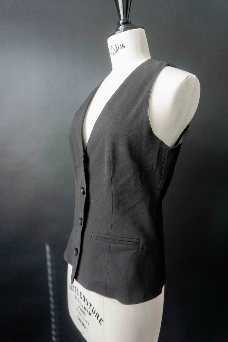 Vintage Weste Schwarz, 90s, S-M