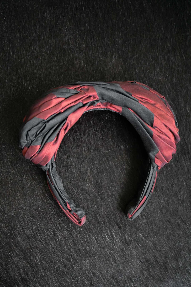 Vintage Haarreif, Handmade, Seide