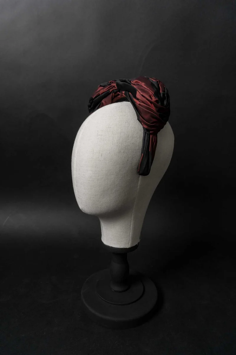 Vintage Haarreif, Handmade, Seide
