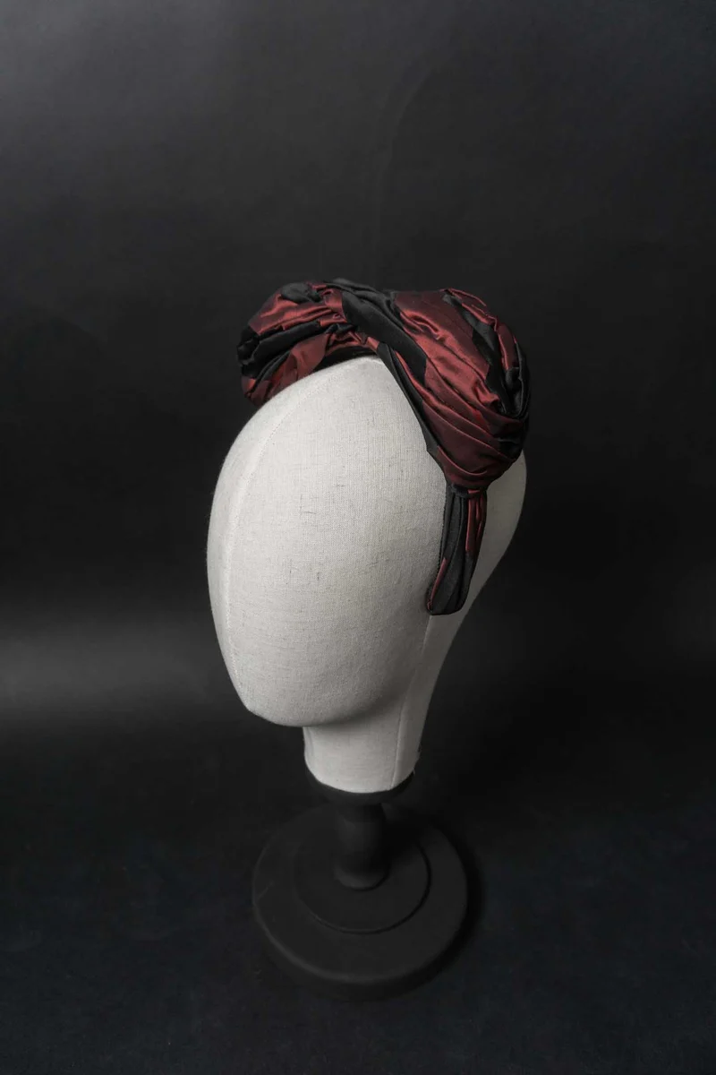 Vintage Haarreif, Handmade, Seide