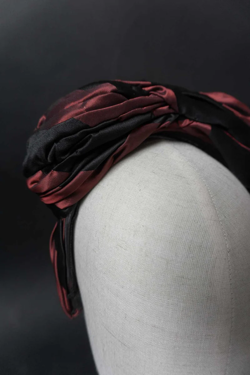 Vintage Haarreif, Handmade, Seide