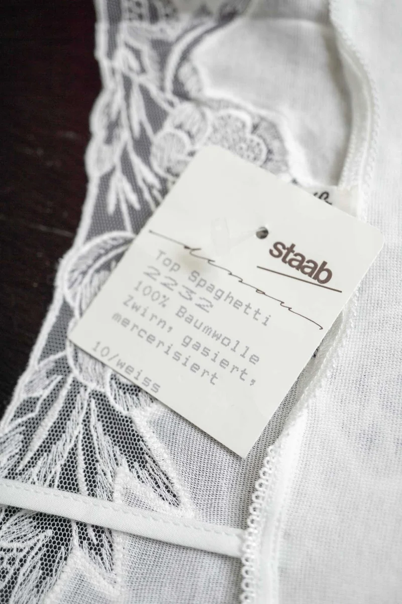 Deadstock Trägertop Spitze, S–M