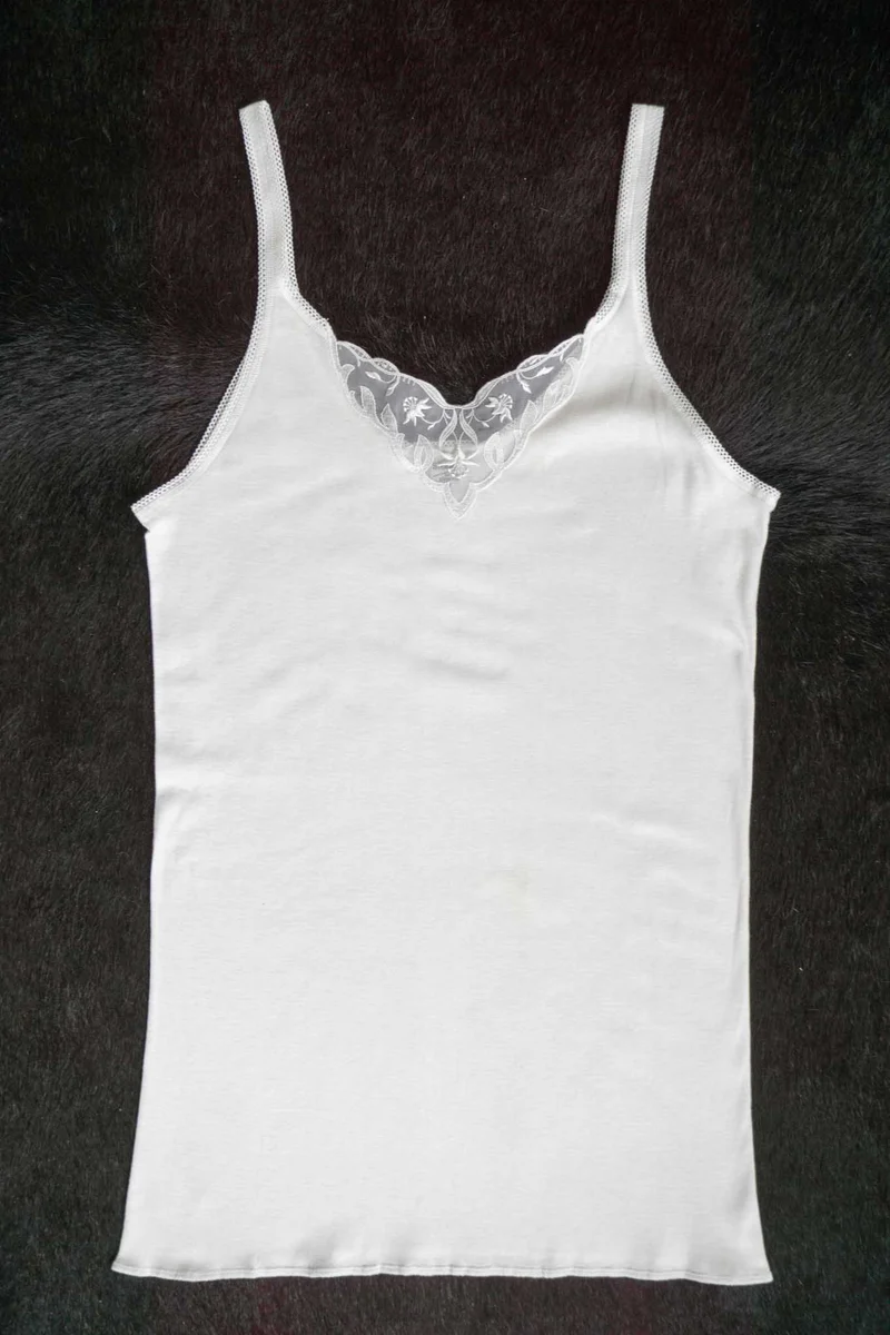 Vintage Trägertop Spitze, S–M