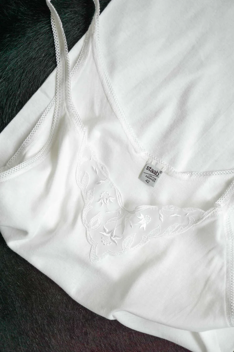 Vintage Trägertop Spitze, S–M