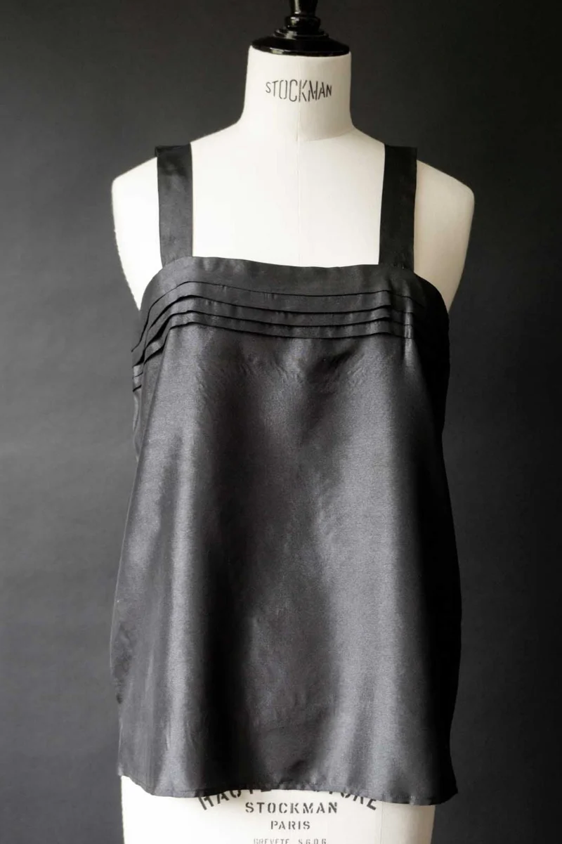 Vintage Top Seide, M–L
