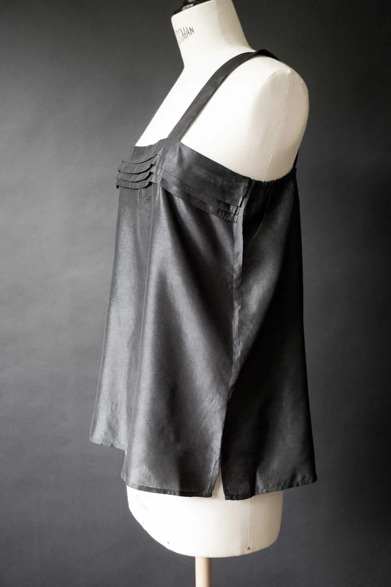 Vintage Top Seide, M–L