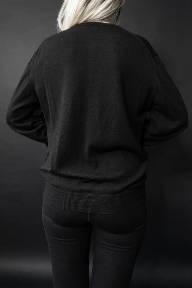 Pullover, Merino, Schwarz, XS–M