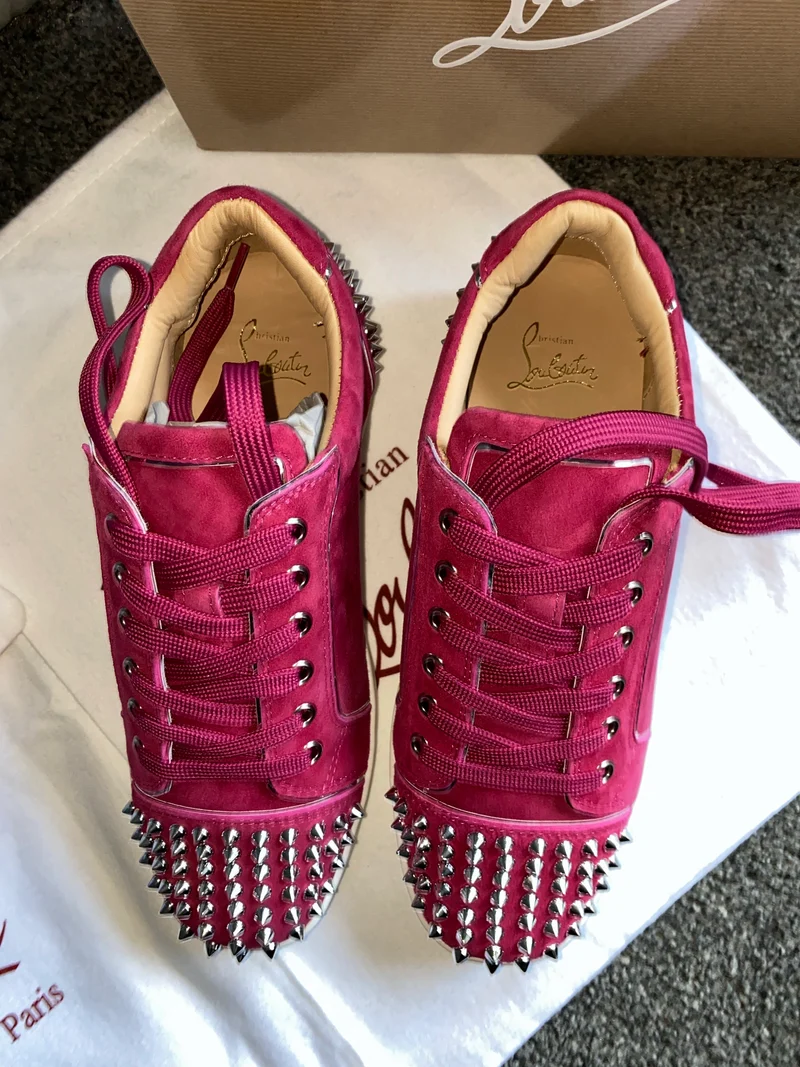 Bright Pink Studded Trainers