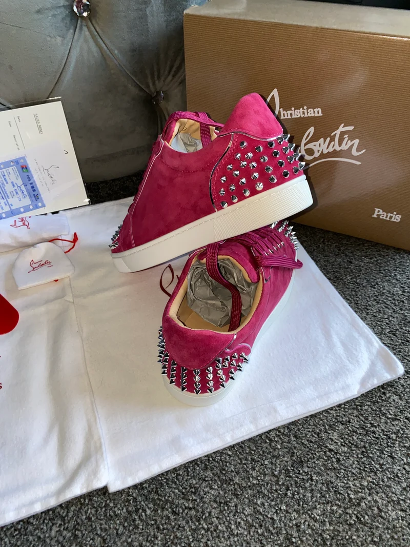Bright Pink Studded Trainers