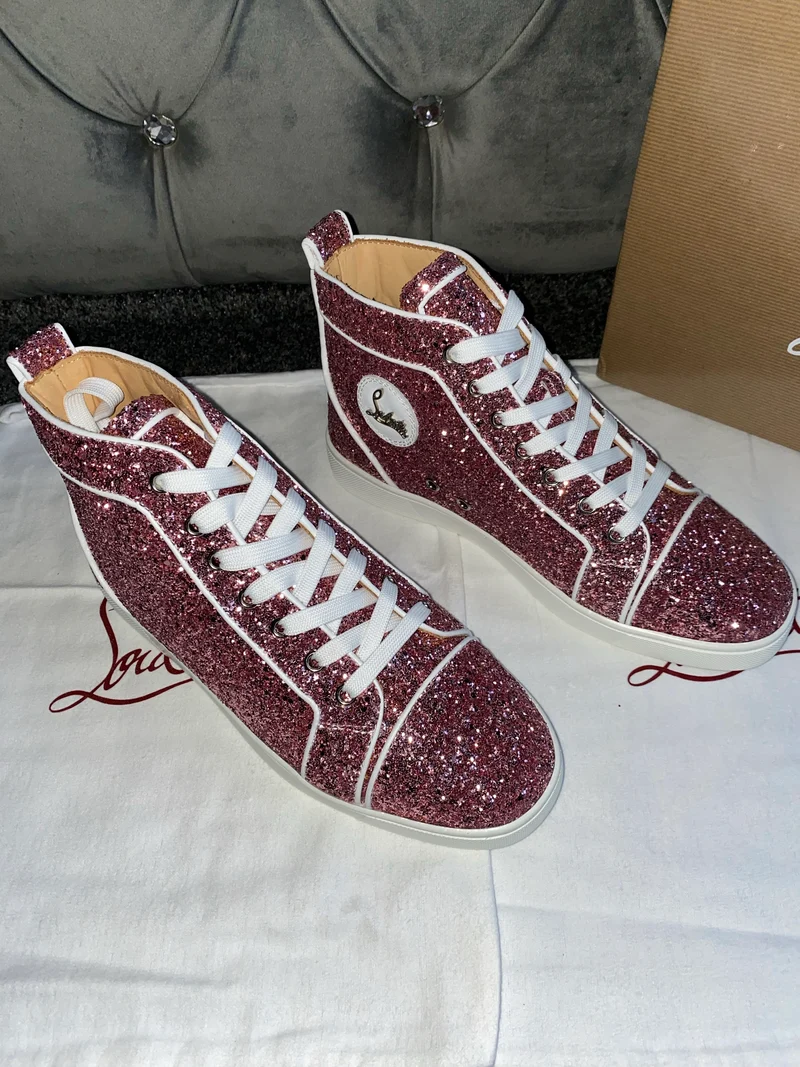 Glittery Hightop Pink Trainers