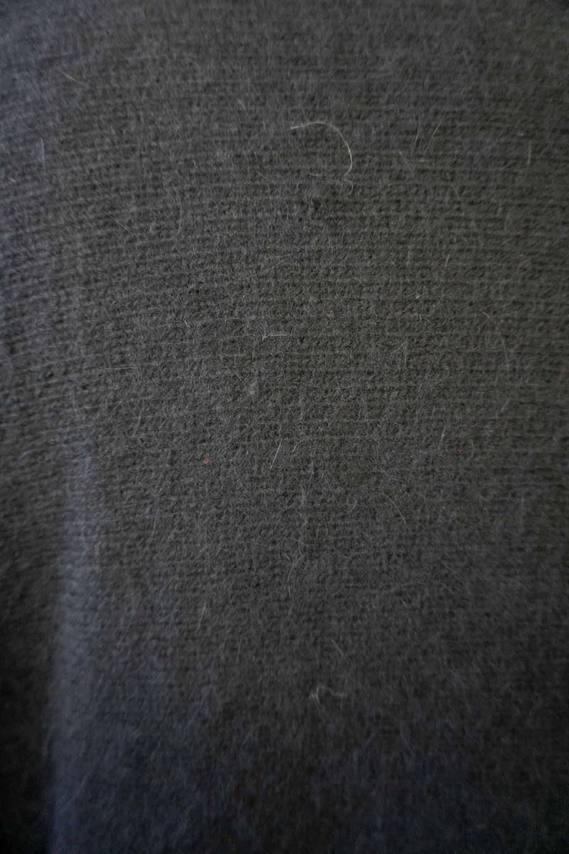 Vintage 80s Statement-Pullover mit handbestickten Paillettenblüten Schwarz, M–L