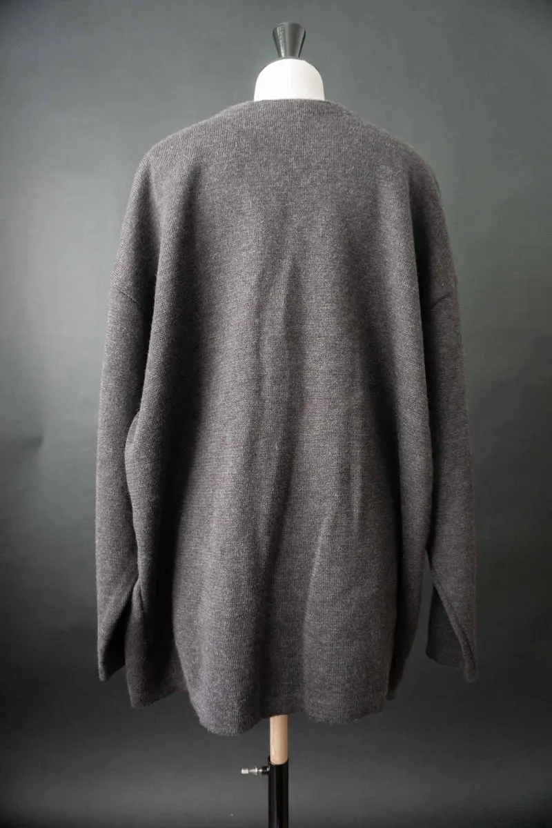 Vintage oversized Strickjacke aus Wolle, M–XL