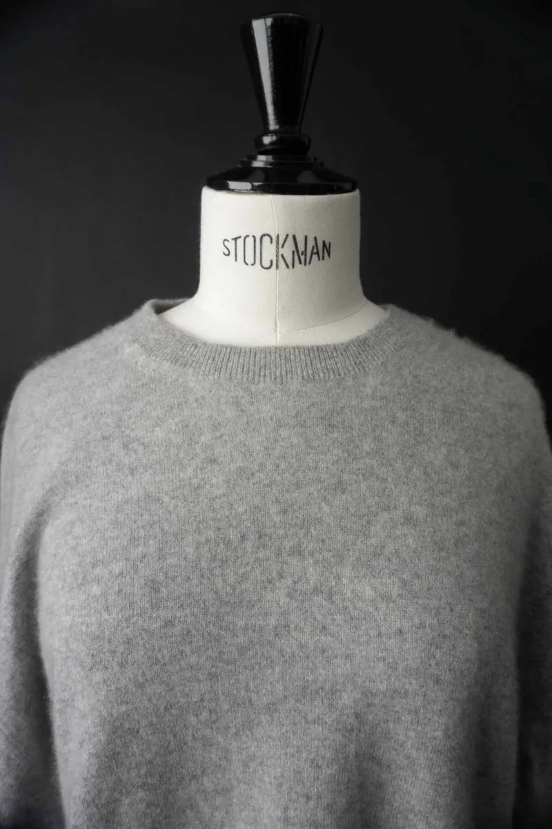 Vintage Kaschmir Pullover oversized, Grau, M–XL