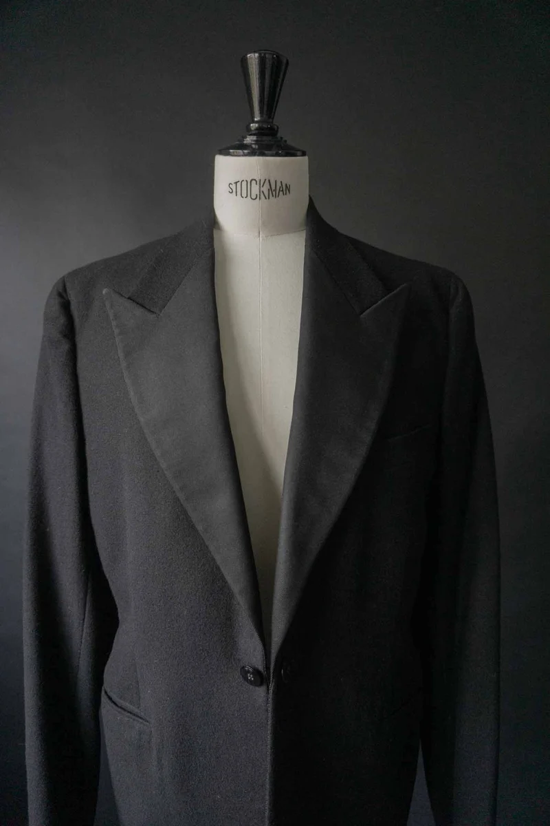 Vintage Smoking Blazer, Schwarz, S–M