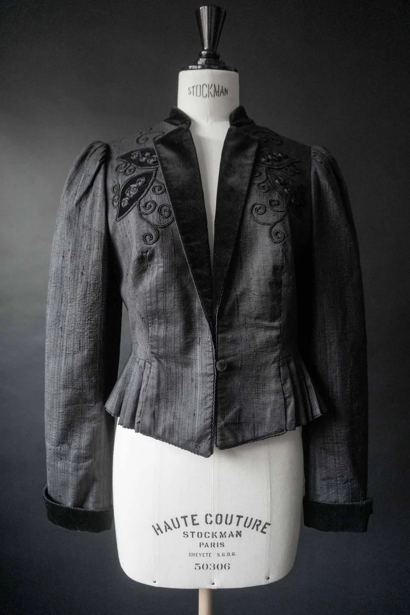 Vintage Wildseide-Blazer Gothic, S–M
