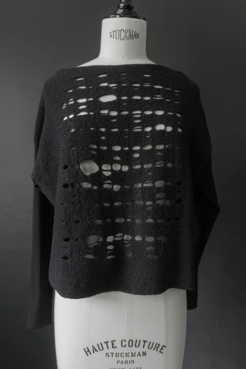 Vintage Pullover, Schwarz Sarah Pacini, M