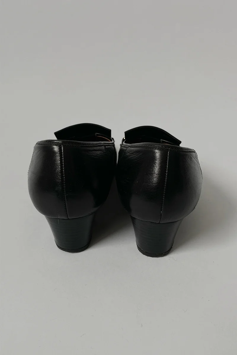 Slipper Leder Schwarz 41