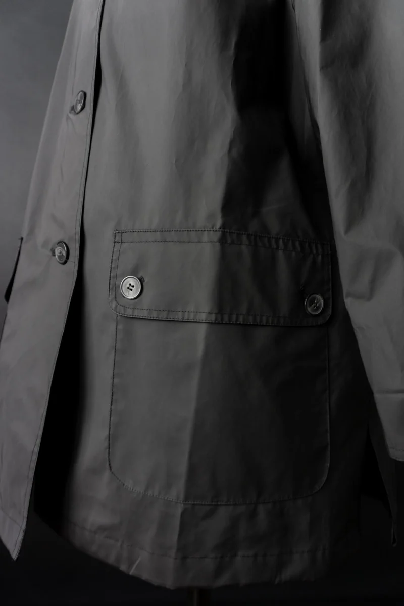 Vintage Regenmantel, Schwarz, Minimalistischer, M–L