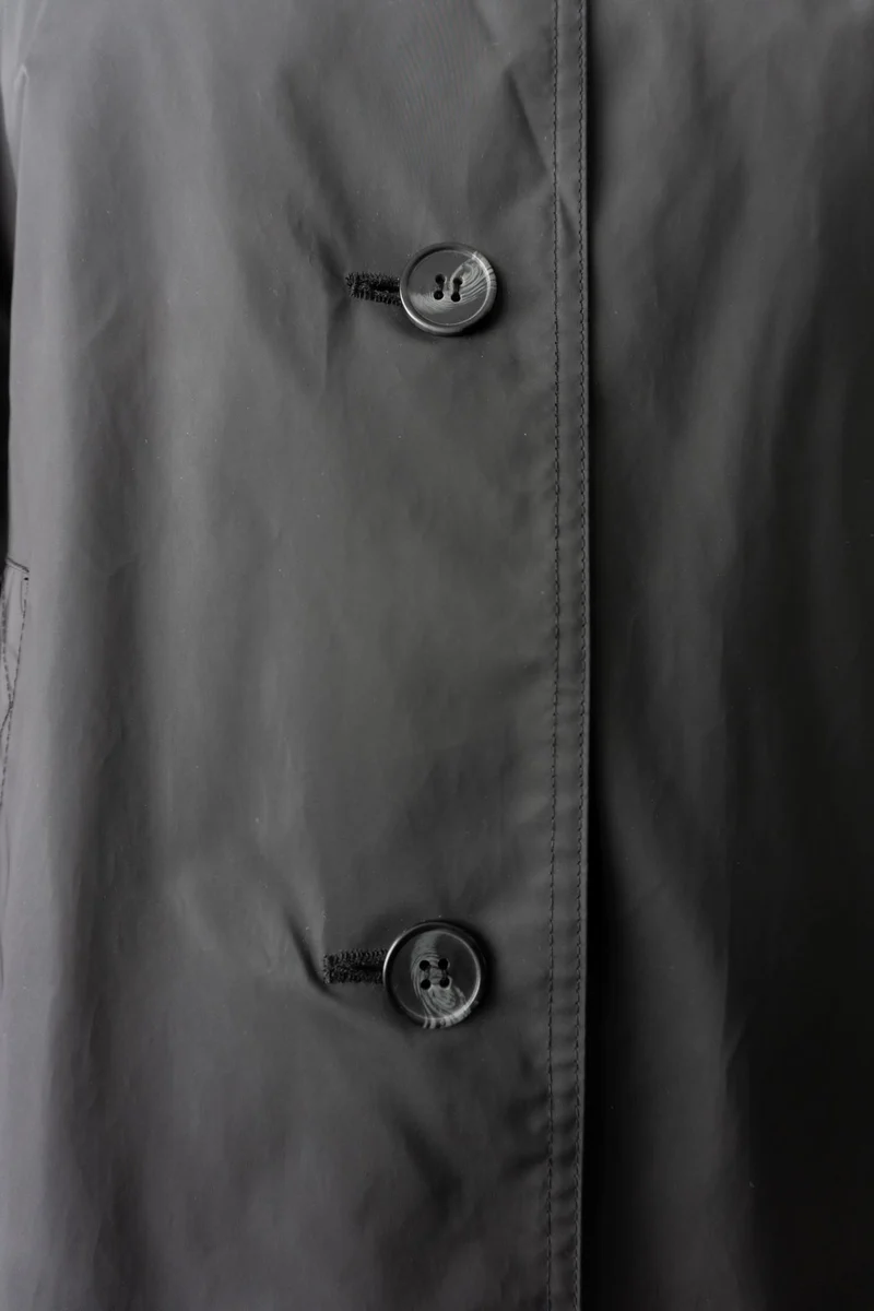 Vintage Regenmantel, Schwarz, Minimalistischer, M–L