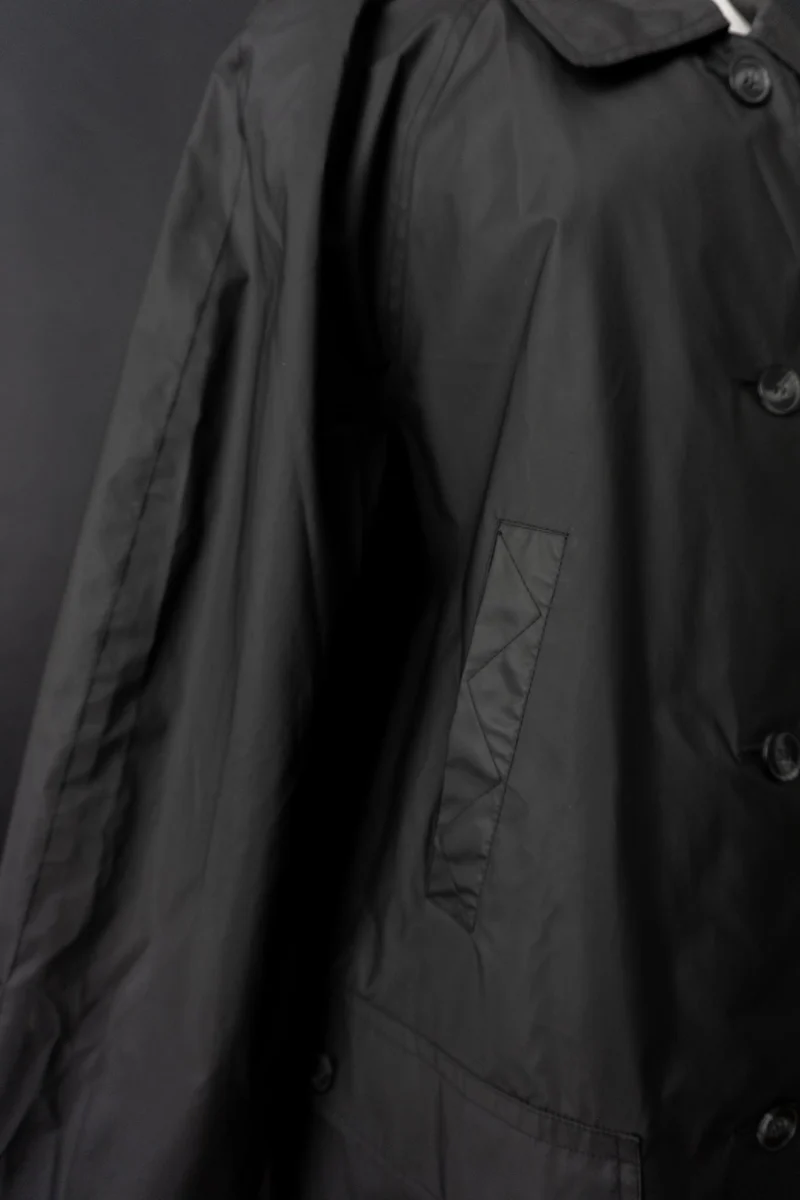 Vintage Regenmantel, Schwarz, Minimalistischer, M–L
