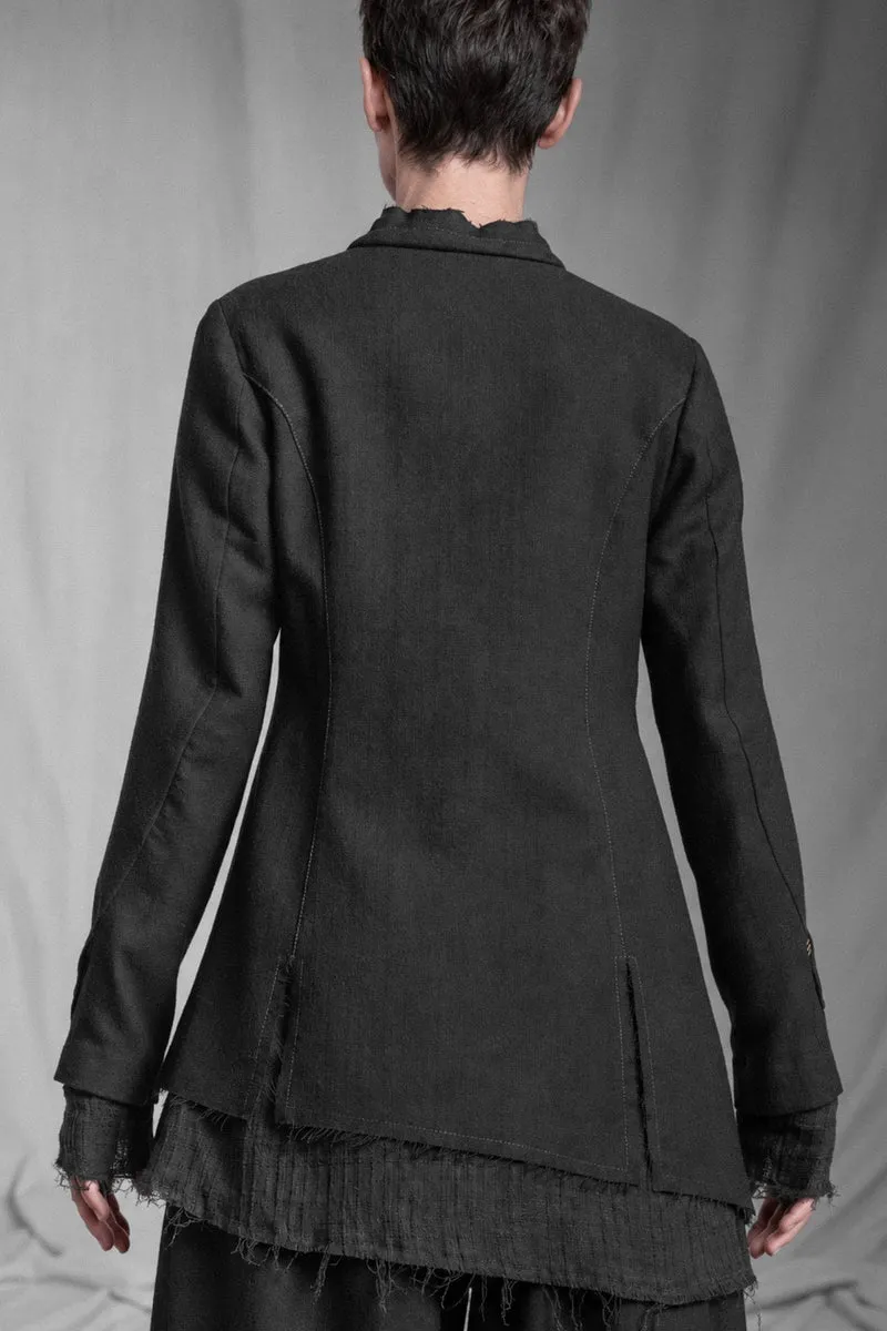 eigensinnig wien | CamNin | Extravaganter Damen-Hosenanzug aus italienischer Wolle mit Barrel-Leg-Hose