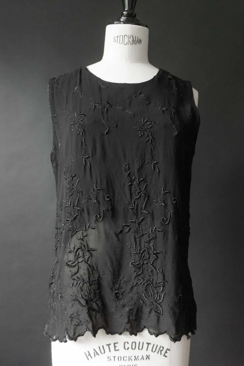 Vintage Top Spitze, S–M