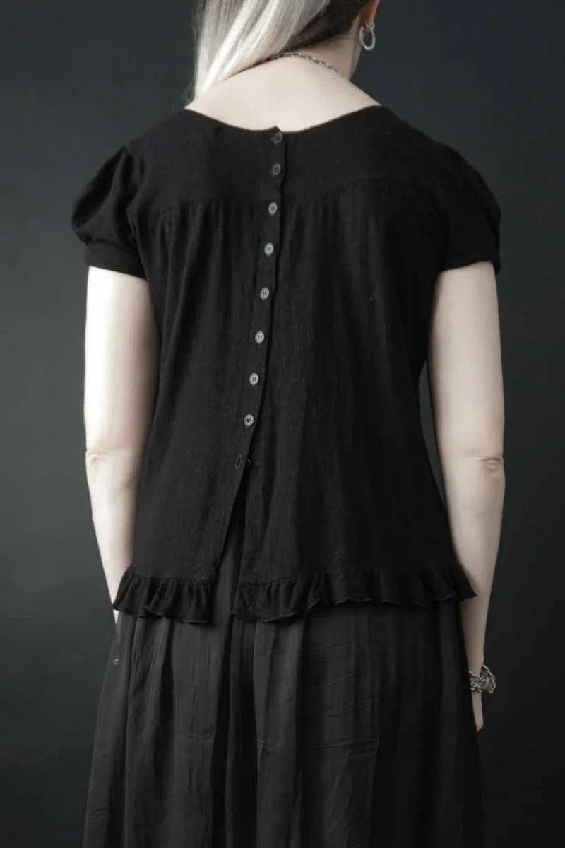 Y2K T-Shirt von Velvet, Schwarz, S–M
