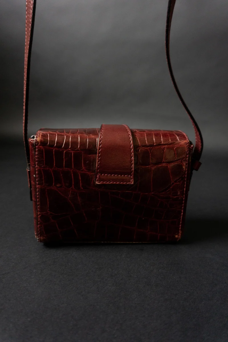 80s AIGNER Boxbag Tasche Blutrot