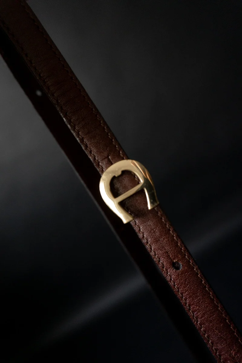 80s AIGNER Halfmoon Tasche Braun