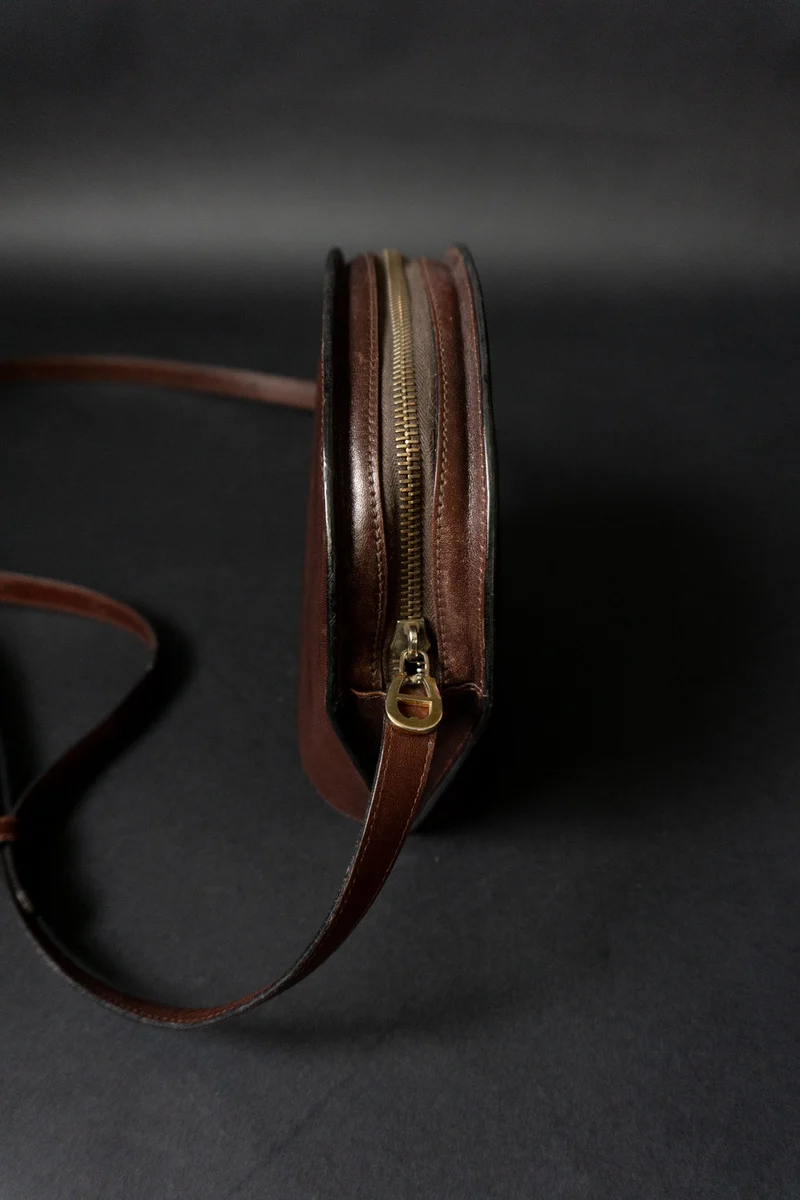 80s AIGNER Halfmoon Tasche Braun