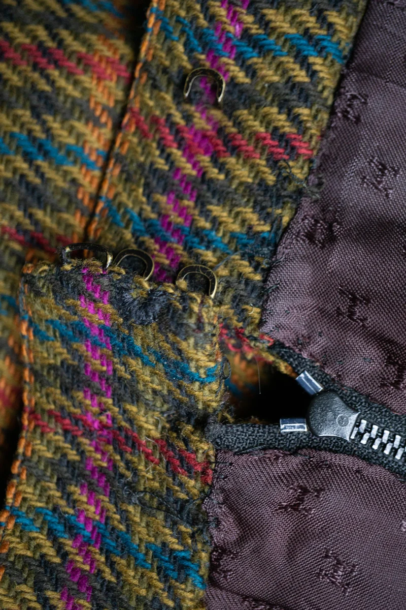 Vintage Hermes Paris Tweed Kostüm, M–L