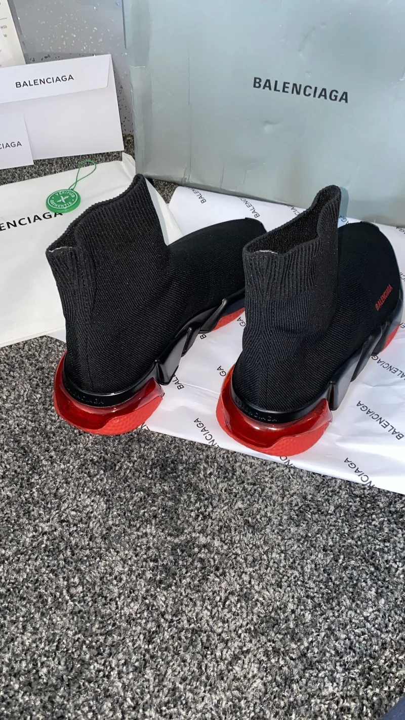 Black & Red Sock Trainers