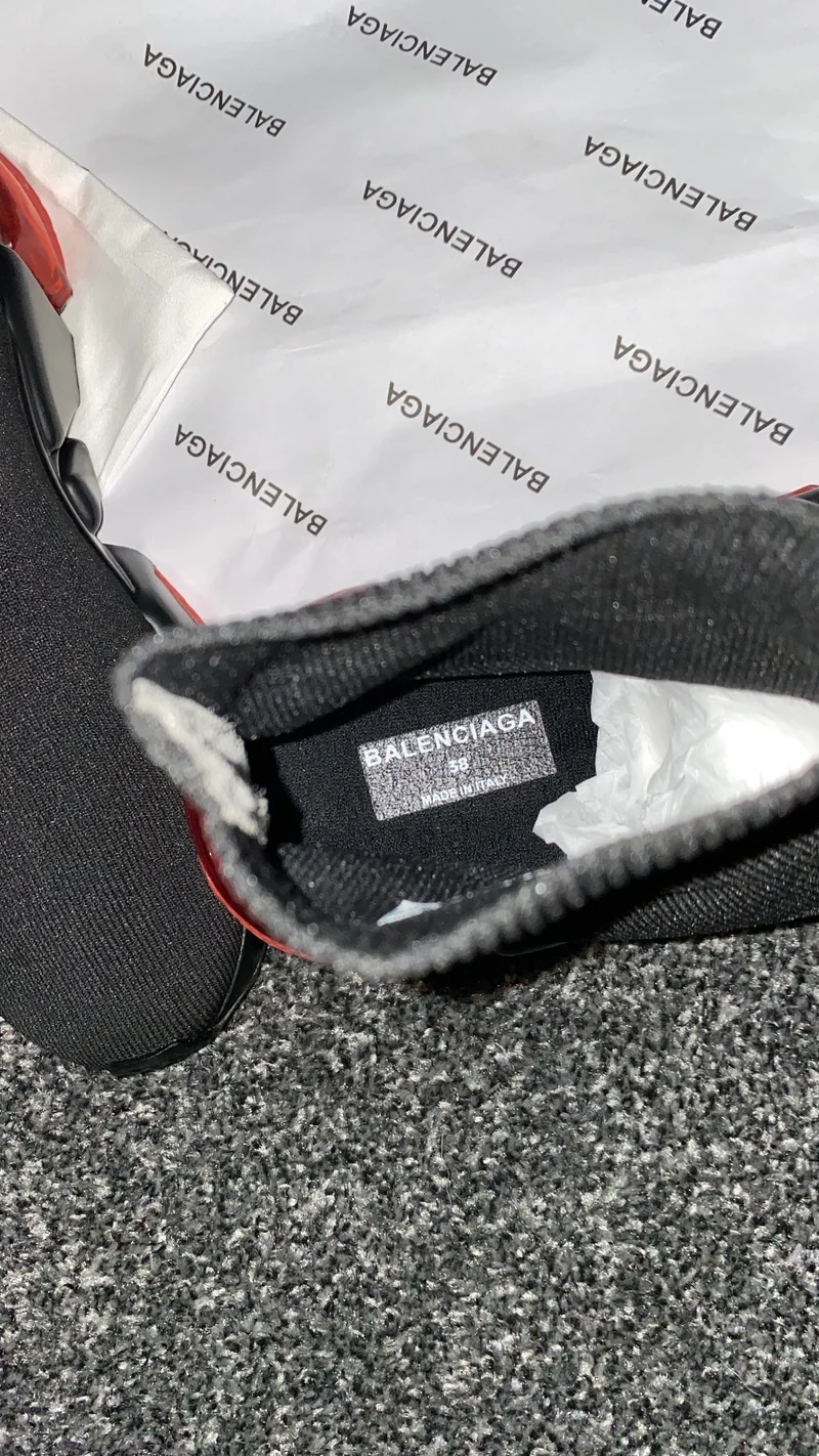 Black & Red Sock Trainers