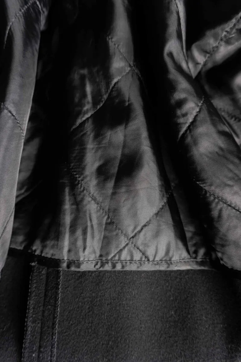 Vintage Wollmantel mit Fake-Fur-Besatz, L–XXL