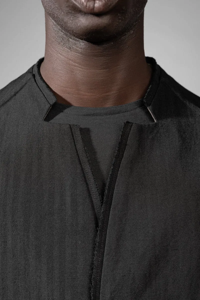 eigensinnig wien | GoeWal | Schwarzer Designer Streifen Anzug für Herren mit Drop Crotch Pants