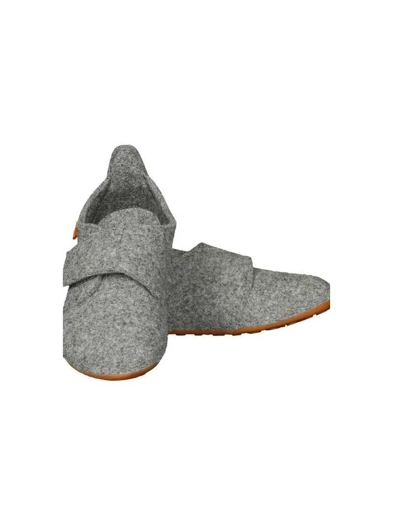 Hausschuhe Wool Velcro Grau