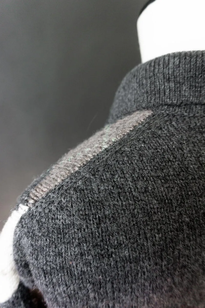 Vintage Burlington Pullover, Karo, M–L