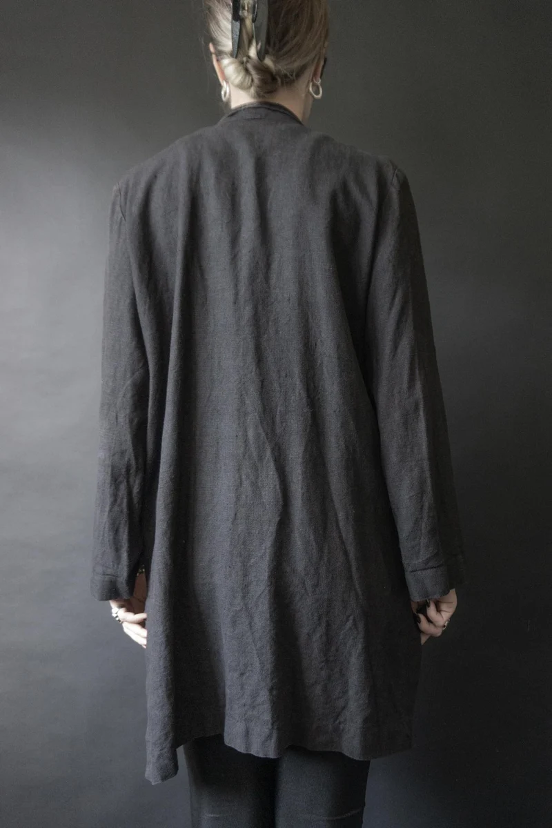 Vintage Kathrin Aargad Leinenmantel, M–L