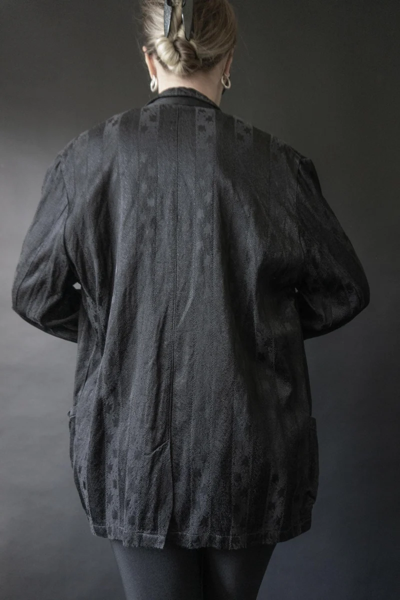Vintage Oversized Blazer, Schwarz, S–M