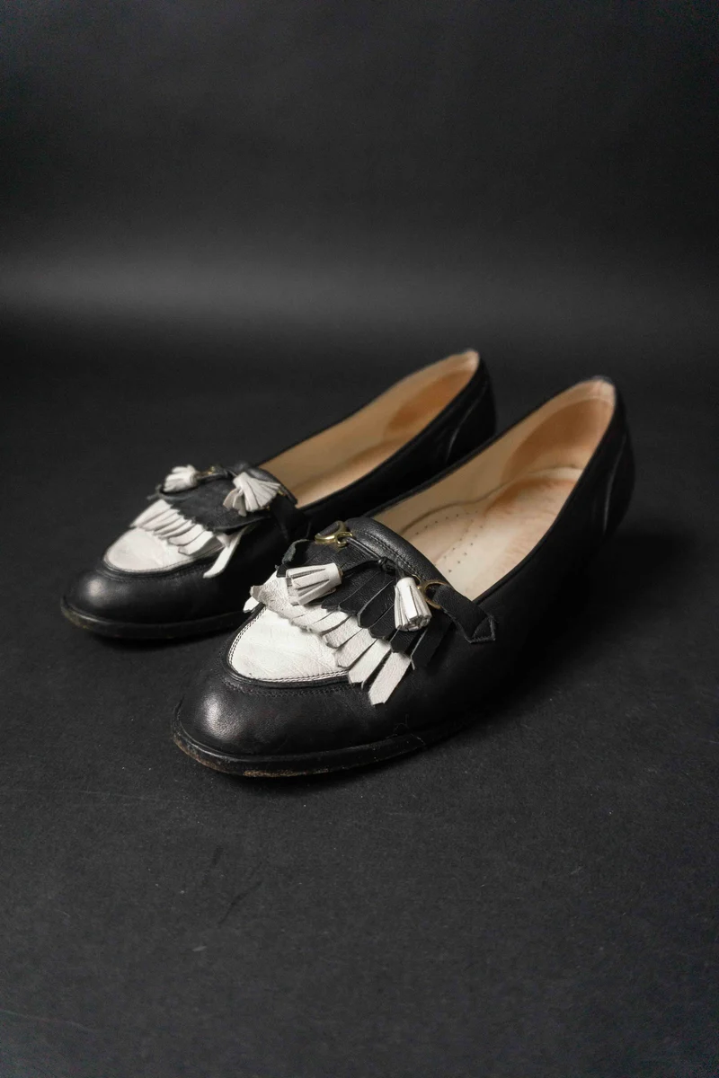 Vintage 80er-Jahre Pumps mit Troddeln, 40,5